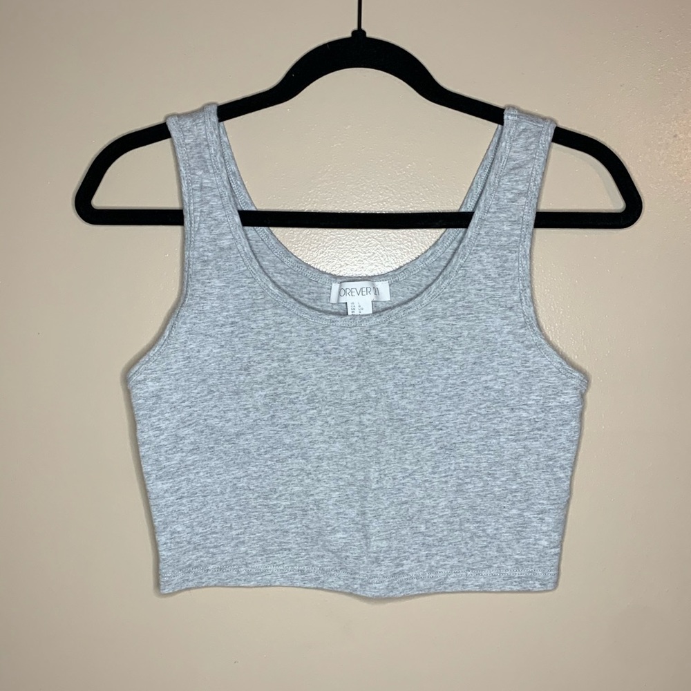 Grey Crop Top